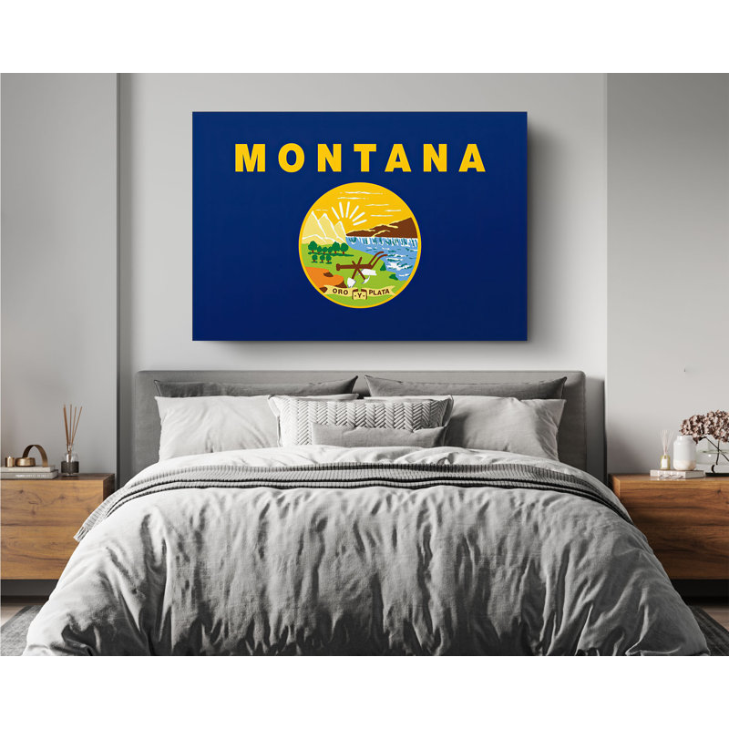 «Montana State Flag», impression sur toile tendue, L 24 po x H 16 po