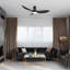 Ventilateur de plafond Bude avec télécommande, ensemble d'éclairage inclus.-312643071-312643066-312643068