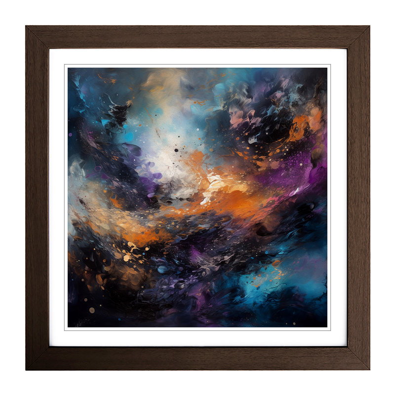 Single Picture Frame Print on Wood, Walnut