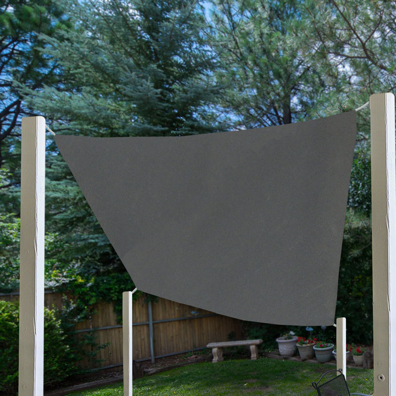 Toile d'ombrage carrée pour patio extérieur, Gris foncé