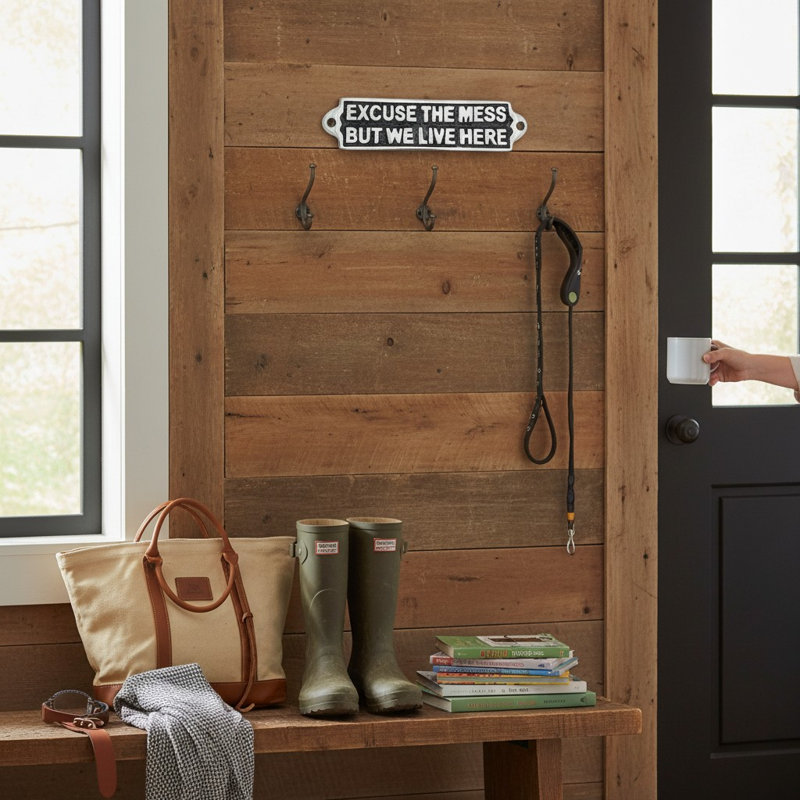 Excuse The Mess Humorous Metal Wall Sign | Decorative Plaque for Home, Kitchen, Office, or Living Room Walls