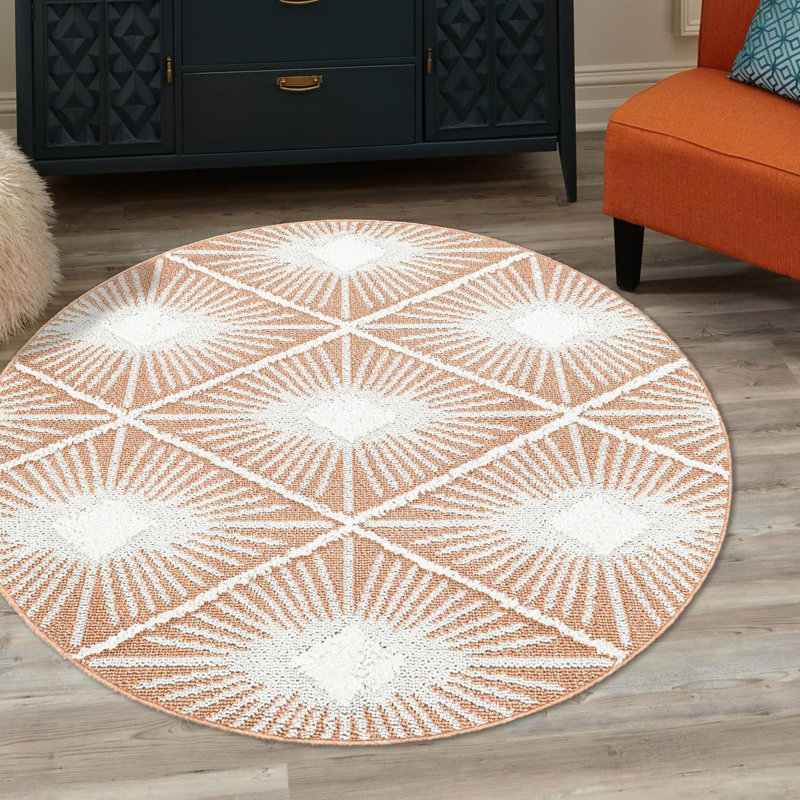 Jessilyn Geometric Indoor Rug, Round 3'3"