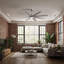 Ariella - Eight Blade Ceiling Fan - Integrated LED - Matte Black Finish - Matte White Blades-238019751-238019792