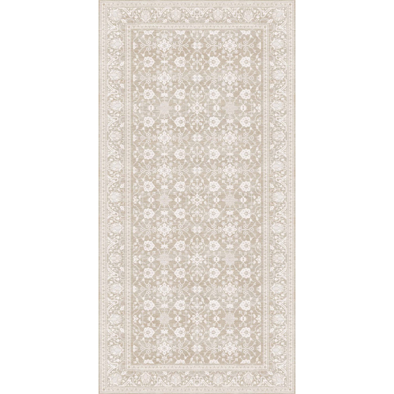 Isora Beige Cushioned Kitchen Mat, Rectangle 2' x 4'
