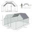 Chicken Run With Waterproof & , 9' X 12' 6.5', Accommodates 8-12 Chickens, Rabbits, Ducks, Galvanized Steel, Lockable Entrance Partition,