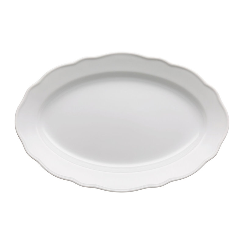 Maria Porcelain China Platter, 1.75" H x 13.75" L x 9" W