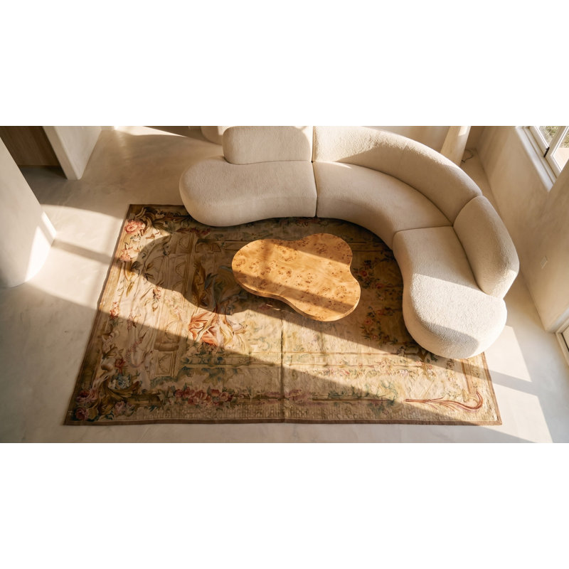 Antique Tapestry French Ivory 1750s Rug