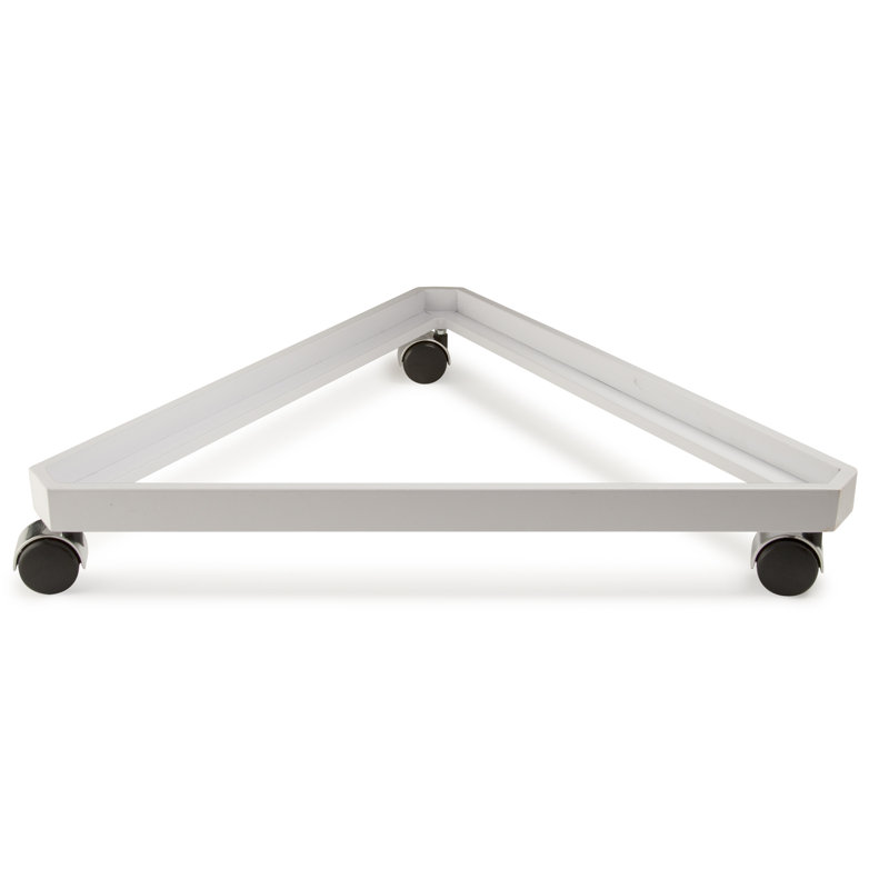 2'' H x 24'' W Utility Cart with Wheels, White