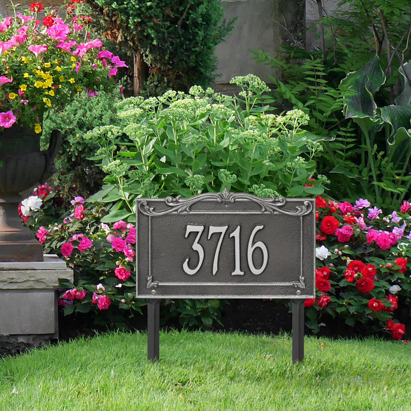 Plaque d'adresse sur 1 ligne Signature Series, Gris fumée, Gris, Oui