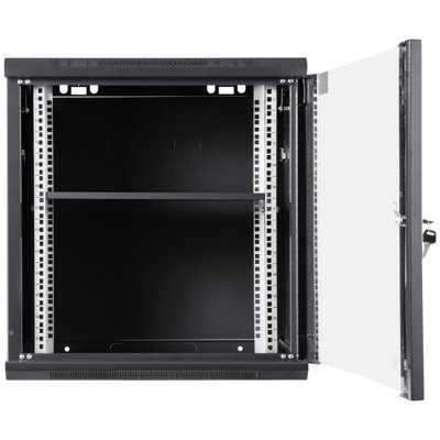 Armoire de rangement murale 12U, profondeur de 15,5 po, armoire de rangement murale