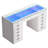 Makeup Vanity HD Glass Top Built-in LED Light Strips Large 13 Drawers Diamond Handles USB and Type-C-1440487925