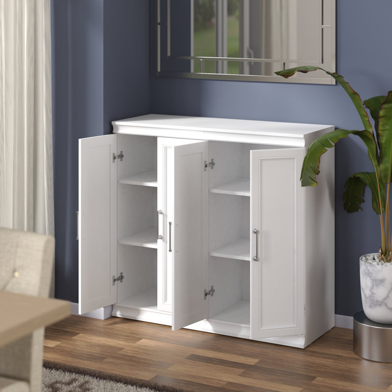 Système de rangement modulaire l 21,38 po avec portes, Blanc