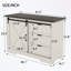 Storage Cabinet with Silent Sliding Doors and Three Drawers-775024021