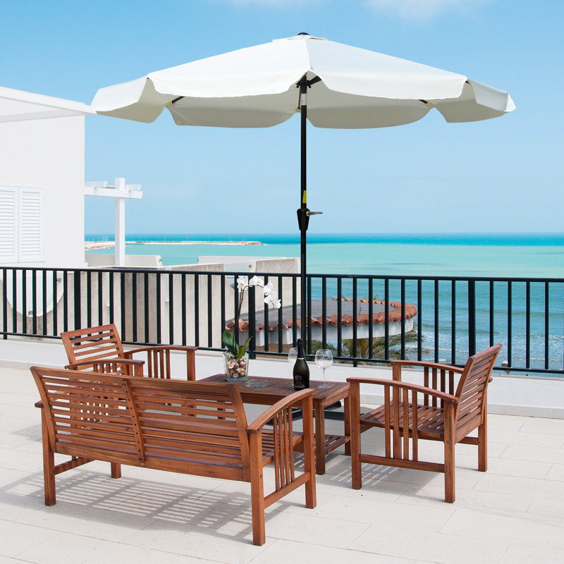 Petersburg 266cm Tilt Market Parasol, White