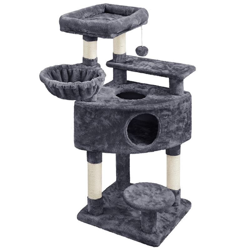 116.5cm H Cat Tree, Dark Grey