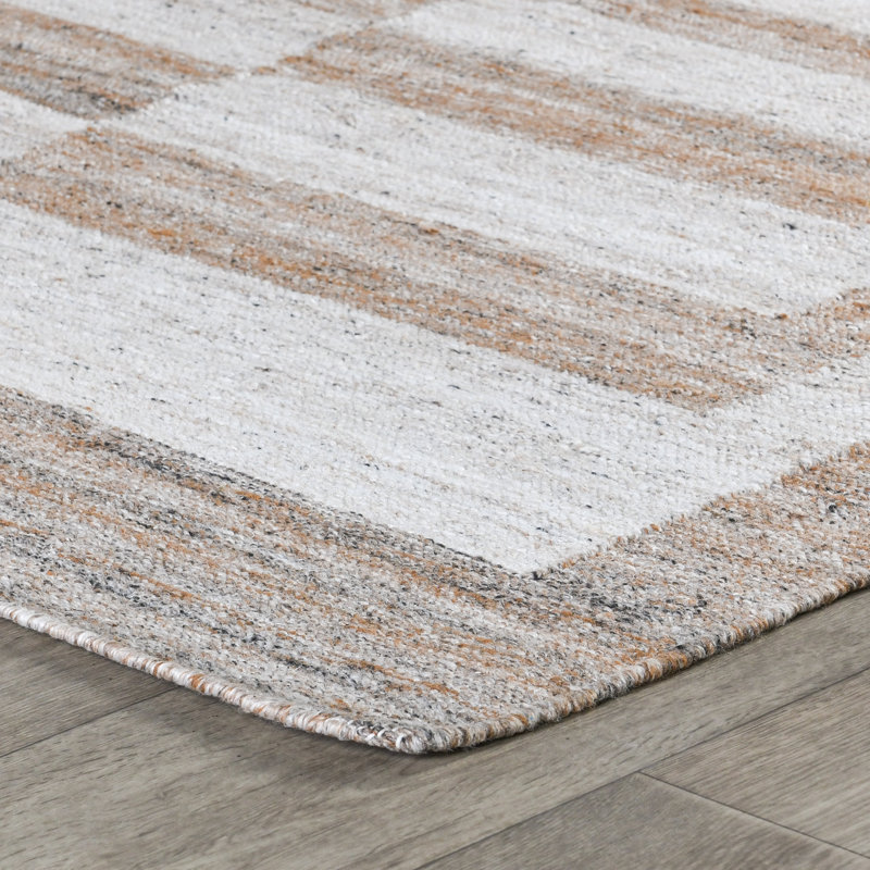 Mesa Geometric Sand and Multi Wool Indoor/Outdoor Rug