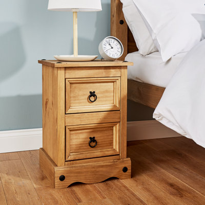 Zendaya 36cm W Solid + Manufactured Wood Bedside Table