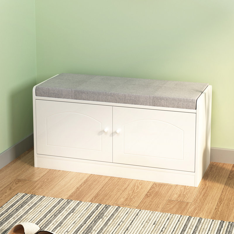 Banc de rangement pour chaussures avec armoire à 2 portes