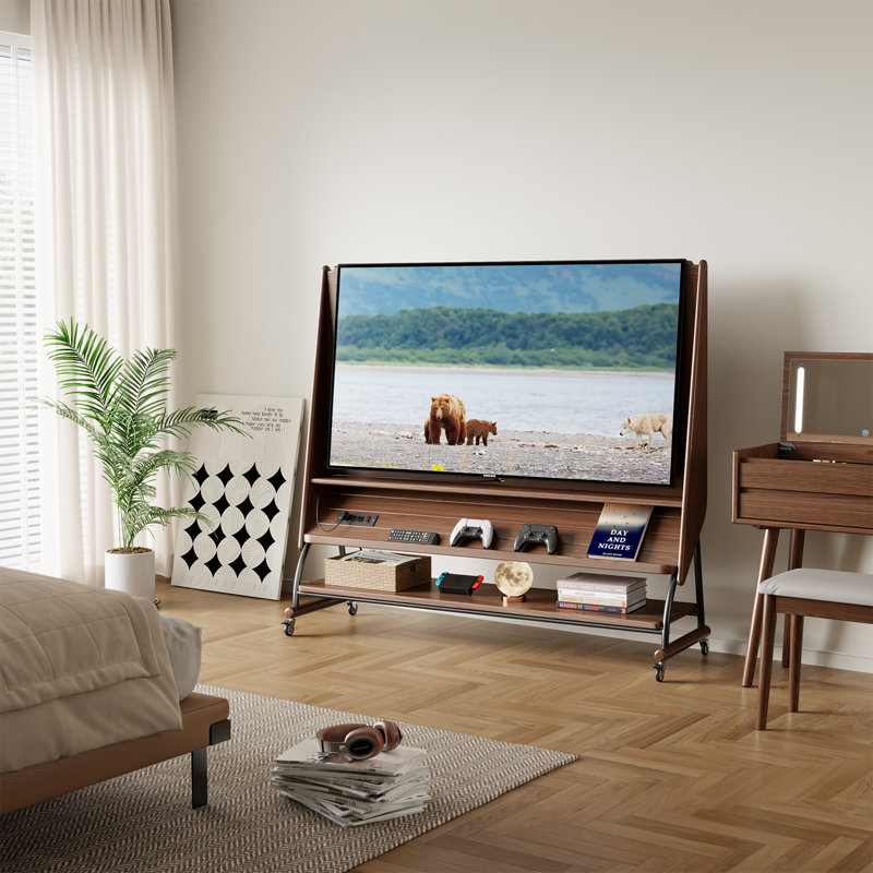 Meuble télé avec tablettes Daniel, H 56 po x L 61,8 po x P 18,5 po