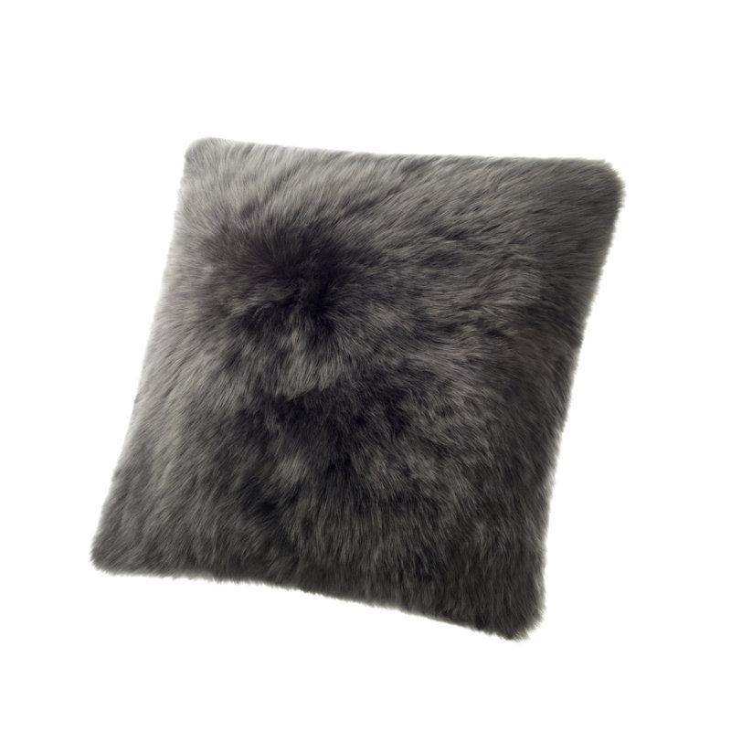 Coussin décoratif en laine naturelle 24 po L 24 po Fibre par Auskin, Acier, H 24 po x l 24 po x P 5 po