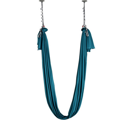 Balançoire aérienne en soie et yoga, 8,7 verges, ensemble de hamac de yoga aérien en tissu 100 g / m², quincaillerie de gréement complète et guide d'installation facile, vol pour tous niveaux