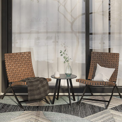 Bingham 3-Piece Wicker Outdoor Bistro Set