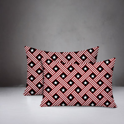Star Stripe 2 Sets Indoor/Outdoor Reversible Pillow