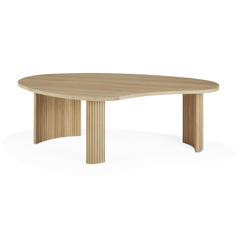 Boomerang Solid Wood Coffee Table, Oak