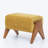 Solid Wood Chenille Upholstered Ottoman-1789589829