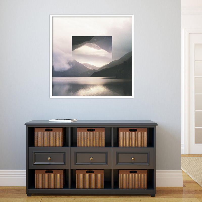 Reflected Landscape by Laura Marshall, White, 33" H x 33" W x 1" D