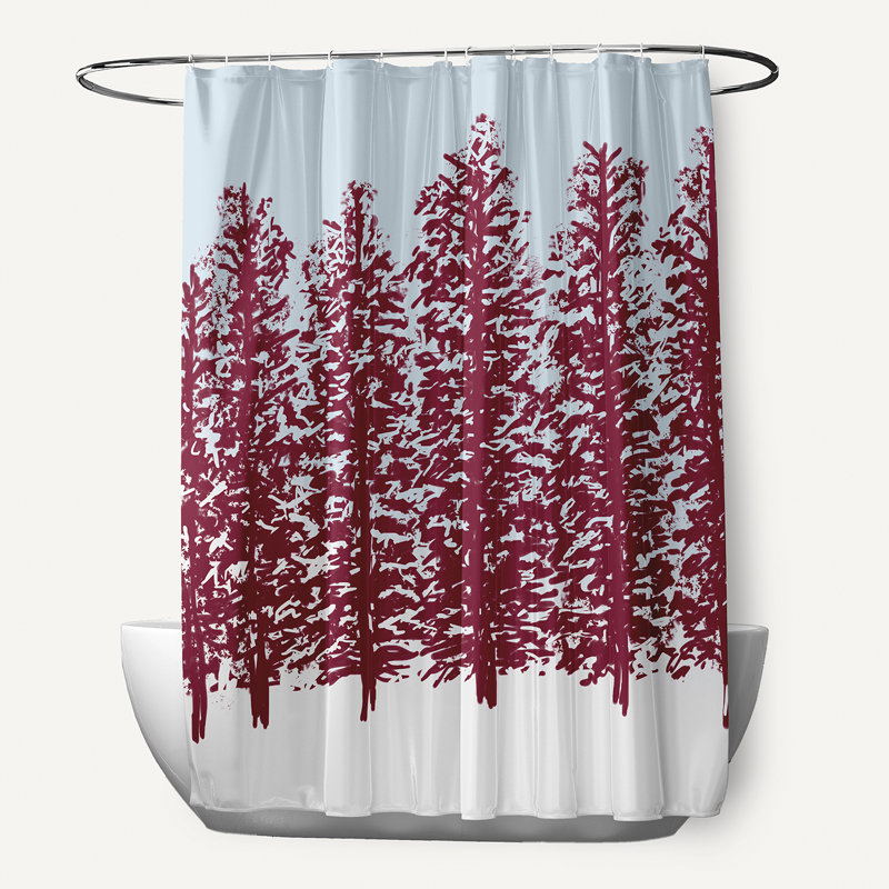 Rideau de douche Rami, Rouge