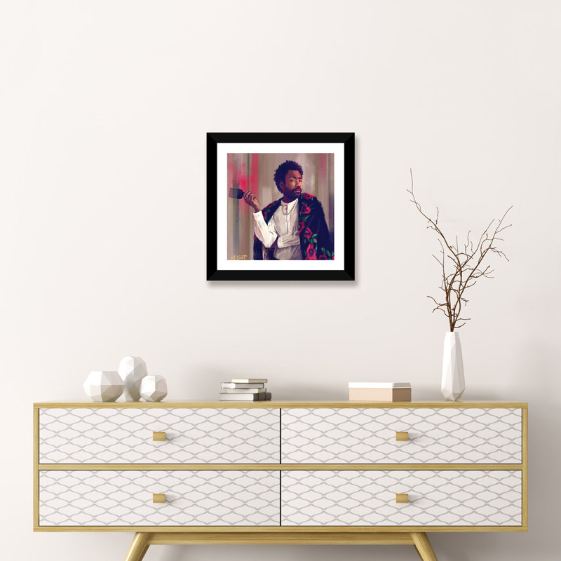 « Gambino » par El’cesart-impression, Papier noir, H 16 po x l 16 po x P 1 po