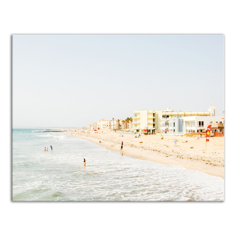 «Beach People» sur toile, H 11 po x l 14 po x P 1,25 po, Toile tendue