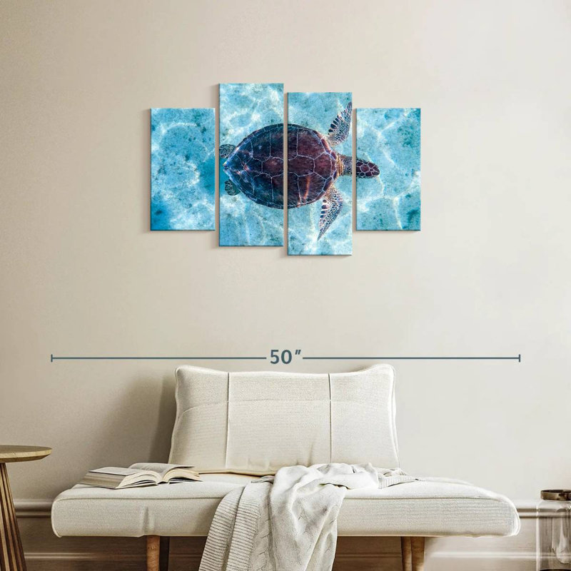 Brampt Turtle Swimming, 22" H x 36" W