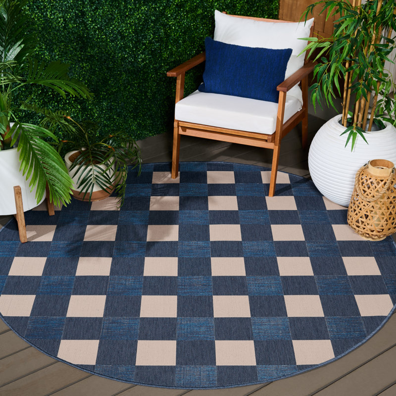 Courtyard 6443 Geometric Indoor/Outdoor Area Rug, Runner 2'3" x 5'