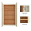 Armoire de cuisine murale blanche antique avec tablettes réglables l 24 po x H 42 po x P 21 po-814792610-814792621