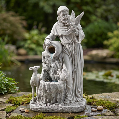 Handcrafted Outdoor Weather Resistant Sculptural Fountain