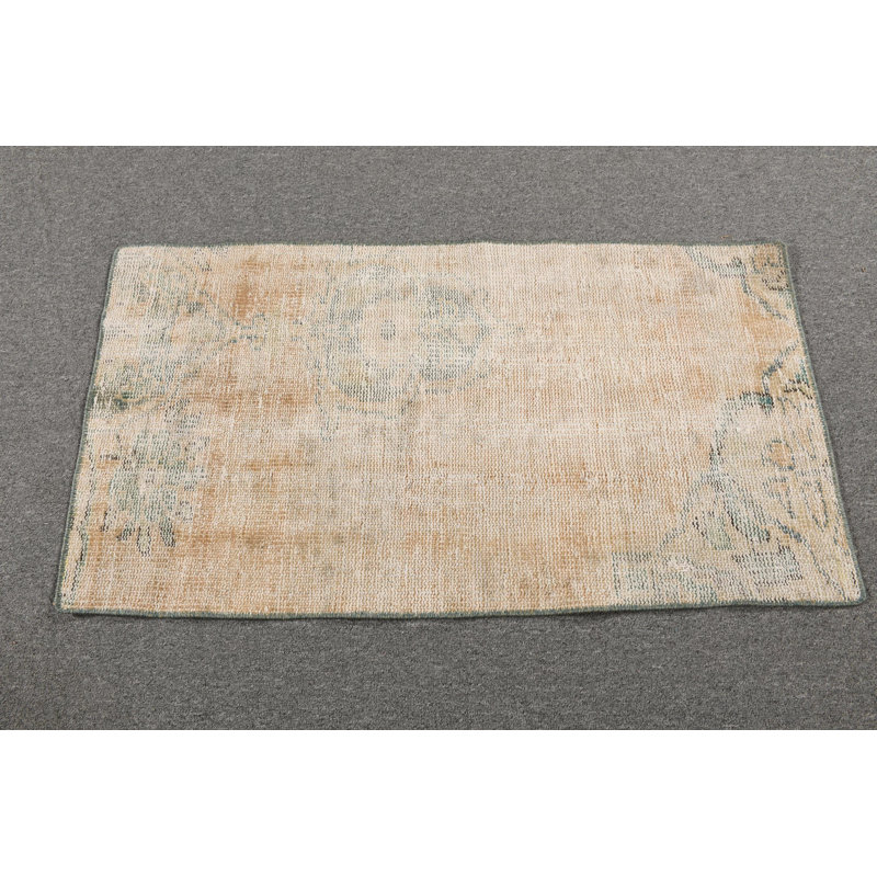 Vintage Anatolian Design Turkish Runner Rug in Faded Tones Ideal for Hallway Accent or Home Gift