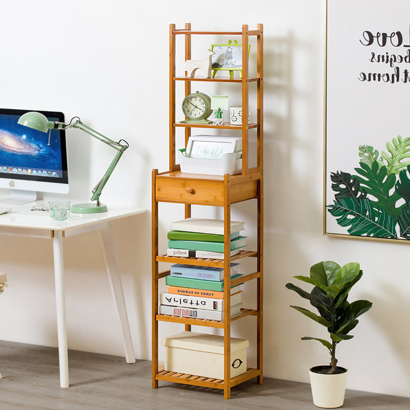 Angolemi Solid Wood Shelving Unit, 163cm H x 33cm W x 28cm D