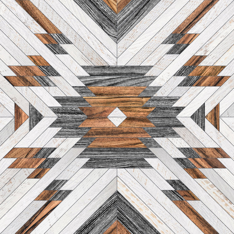 «Urban Tribal Pattern No8» par Zoltan Ratko - reproduction d'art sur toile tendue, H 12 po x l 12 po, Non, Toile tendue