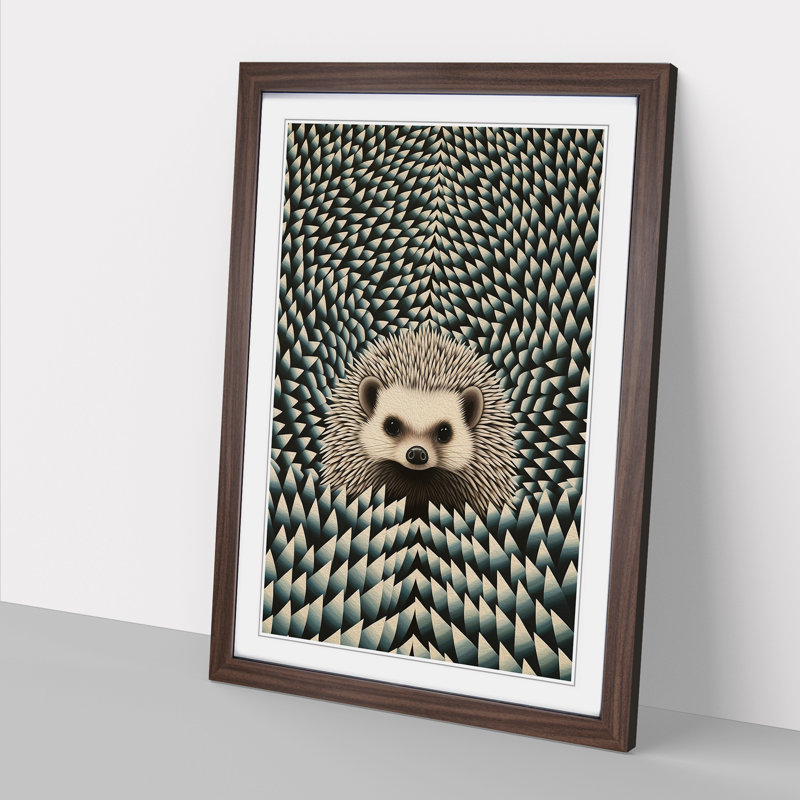 Hedgehog Op - Framed Print