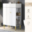 Meuble-lavabo contemporain avec rangement spacieux et design élégant-404483982