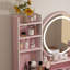 Ensemble coiffeuse avec tabouret et miroir Willodine-1320393834