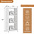 Small Bookshelf, 3 Tier Metal Bookcase with Adjustable Shelves, White Book Shelf, Display Storage Shelves for Living Room, Home Office-1543171967-1543171965