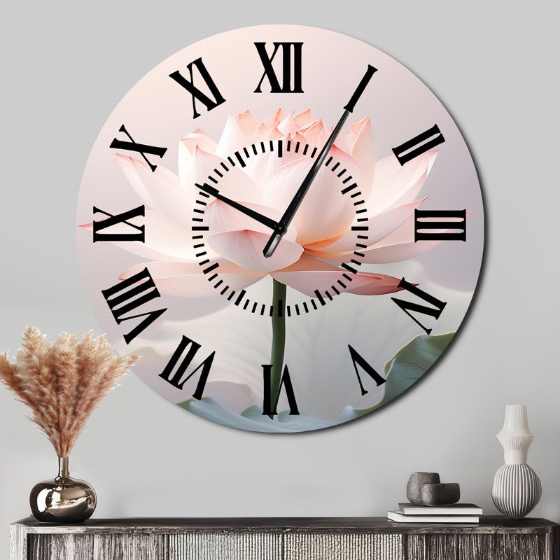 Horloge murale Hinduisim Art Serenity Lotus, Surdimensionné