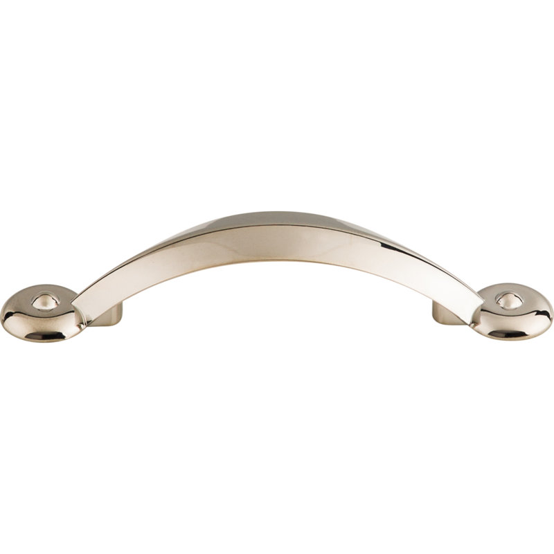 Angle Bar pull, Polished Nickel, 3" Center to Center