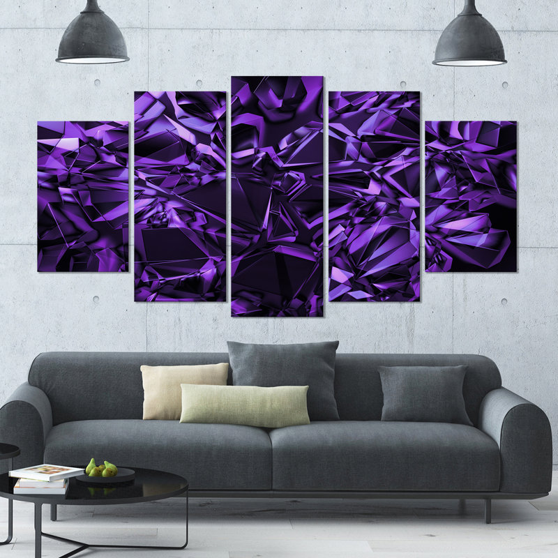 «Purple Crystal Design», reproduction d'impression sur toile