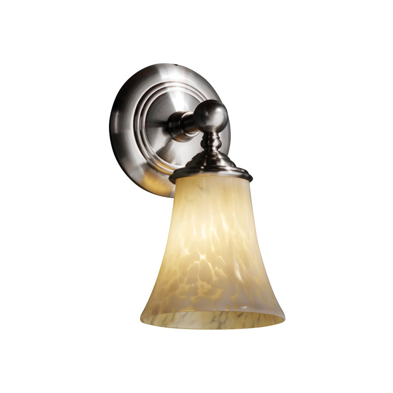 Wilbrecht Armed Sconce, Mercury Glass, Brushed Nickel