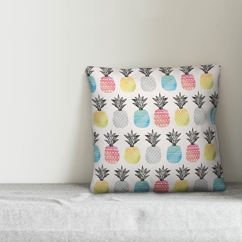  Housse et insert de coussin carré Party Pineapples