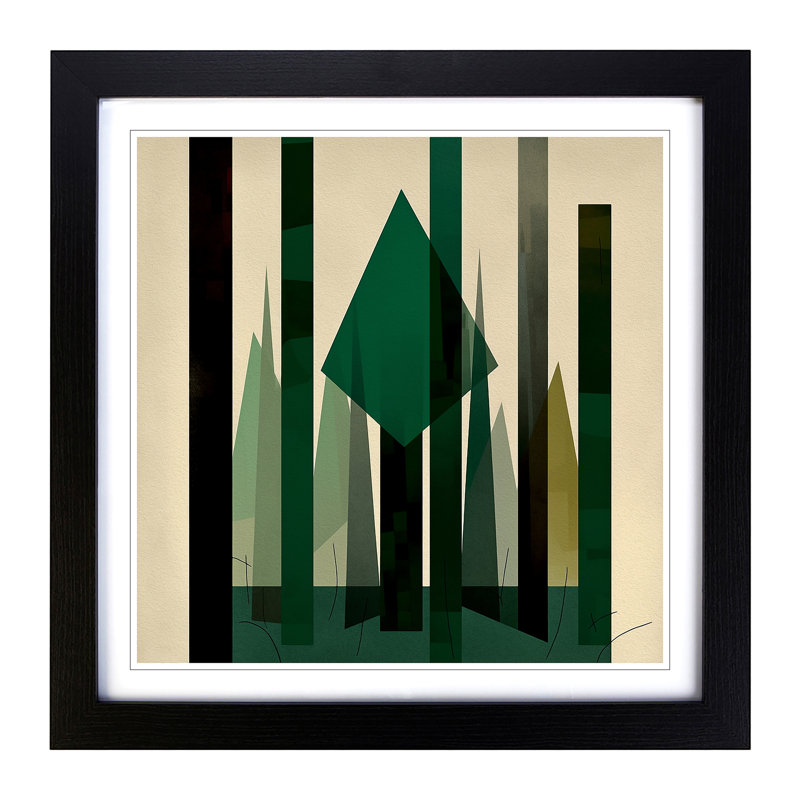 Single Picture Frame Print on Wood, Black
